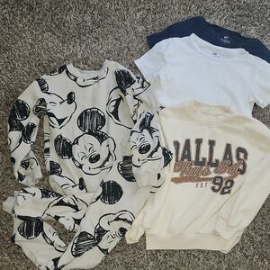 Disney Mickey Mouse Kids Sweatshirt - Black and Cream + More